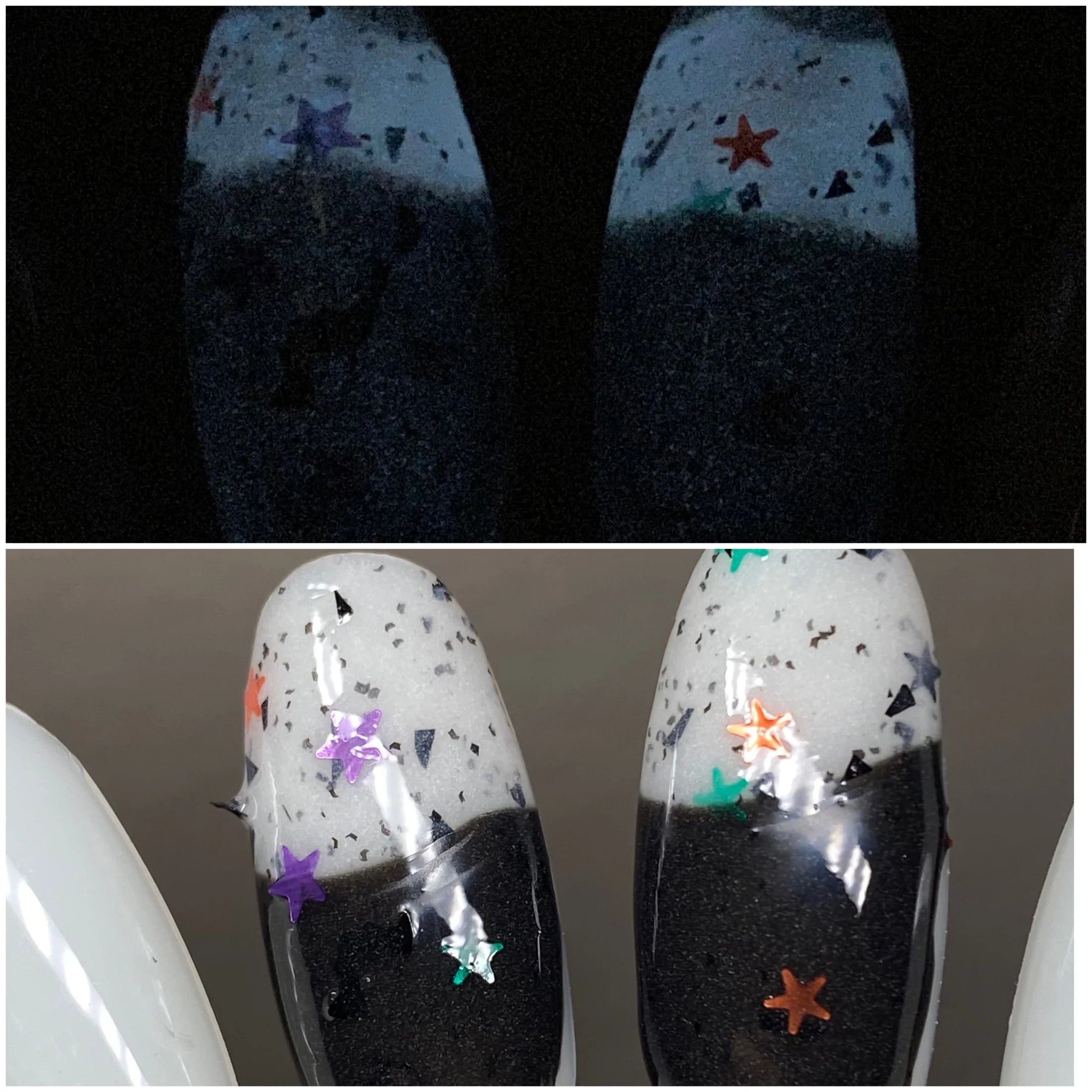 Nail art decoration ascend-I’m Batty About You - White GITD