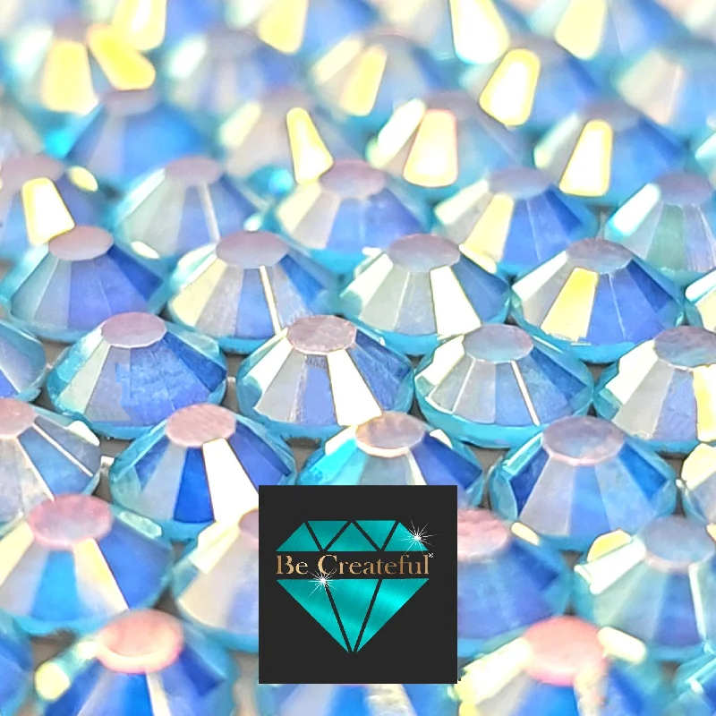 Nail rhinestone hot gems-FLATBACK Caribbean Blue  Flatback Rhinestones