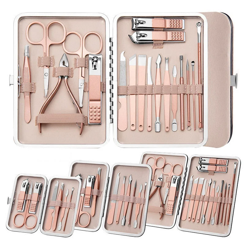 Nail art decoration chunk-Professional Scissors Nail Clippers Set Ear Spoon Dead Skin Pliers Nail Cutting Pliers Pedicure Knife Nail Groove Trimmers