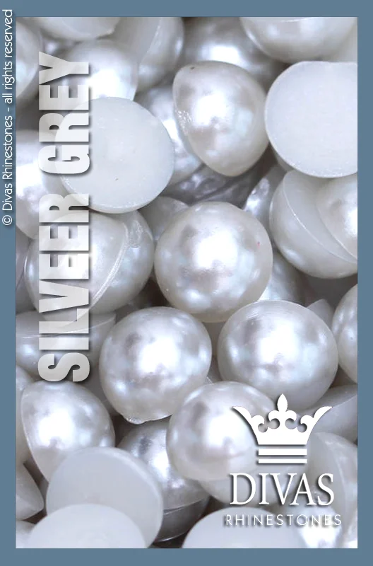 Nail rhinestone flare effects-Silver Grey