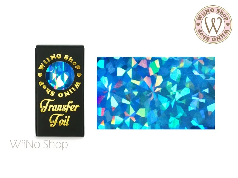 Nail art decoration group vibe-Blue Holographic Crystal Nail Transfer Foil (HL-C-06)