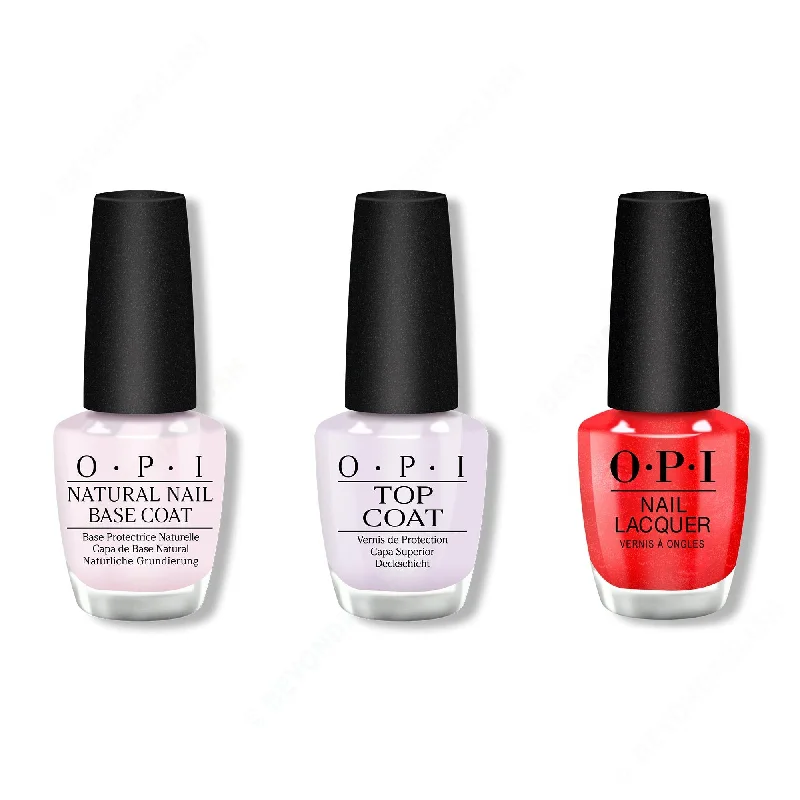 nail polish stump grind-OPI - Nail Lacquer Combo - Base, Top & Kiss My Aries