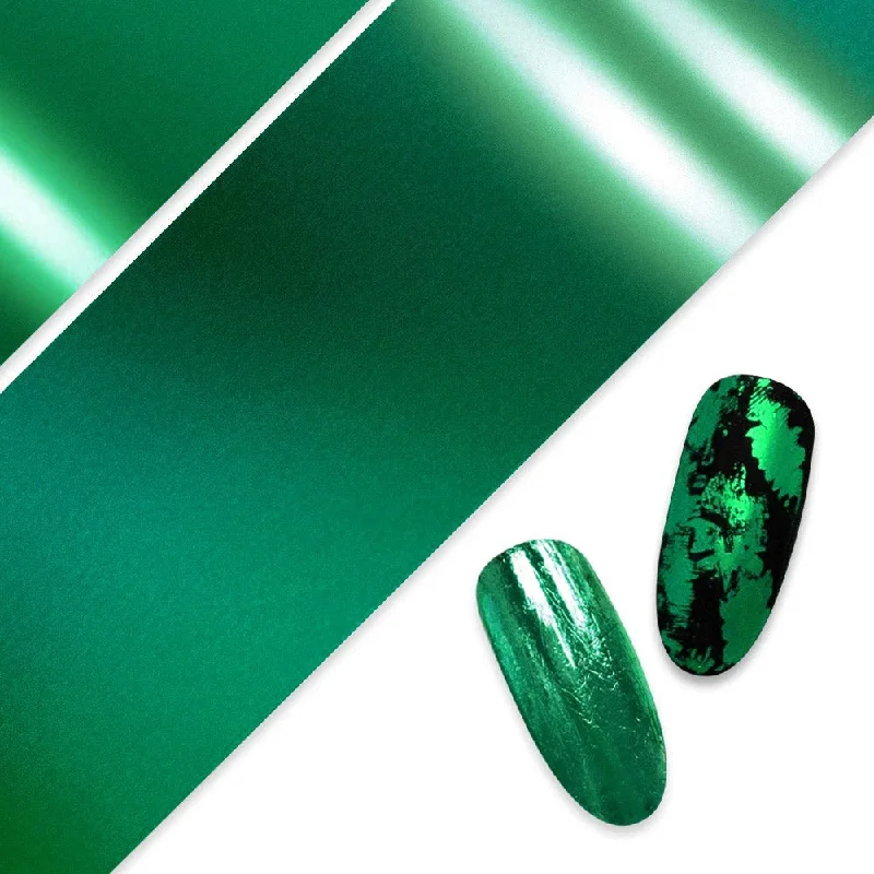 Nail art decoration freight-Nail Art Foil Paper / Emerald Green