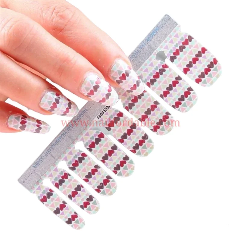 nail repair with fast-relief kit-Hearts and triangles