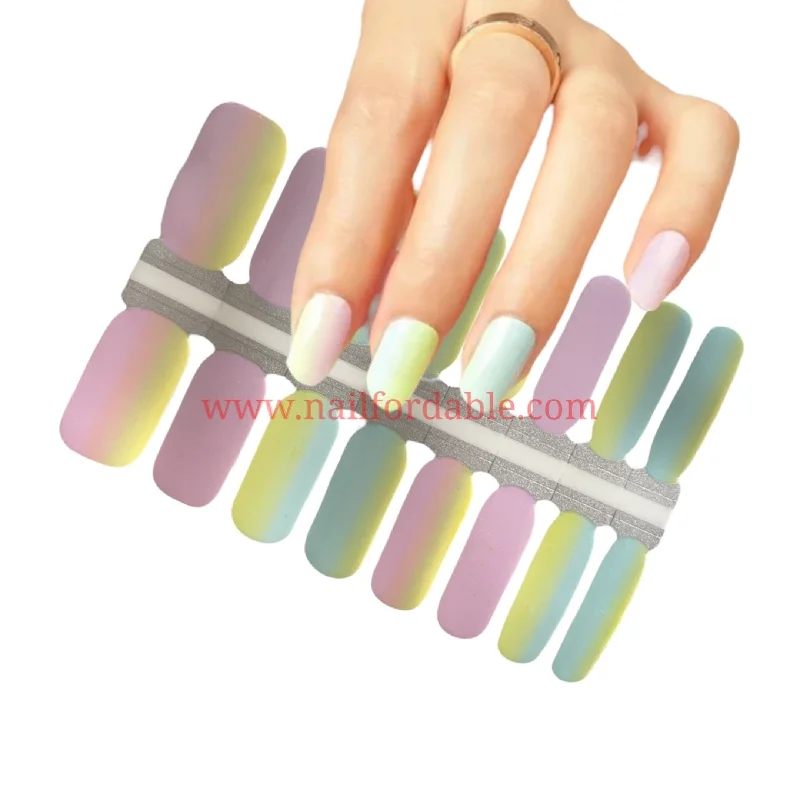 nail repair with base-coat polish-Neon Pastel colors