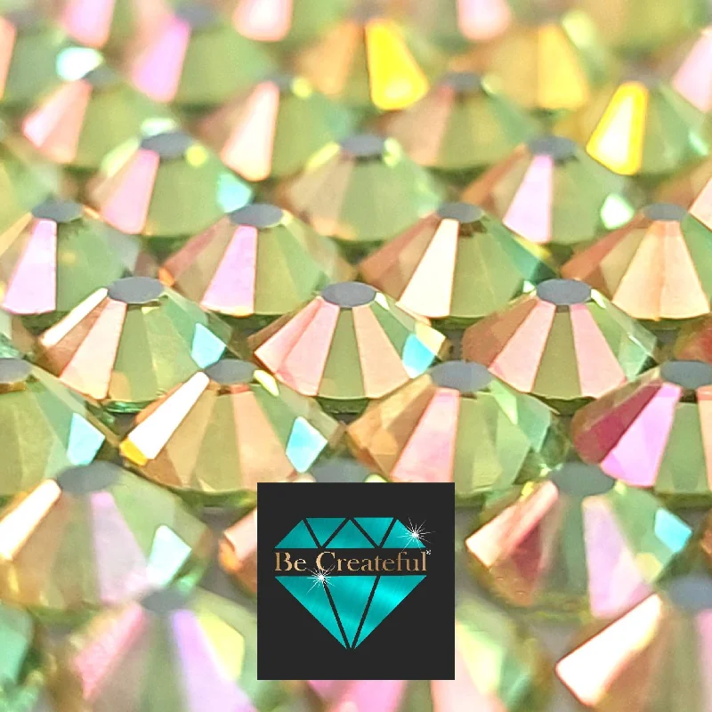 Nail rhinestone wash hues-Flatback Mirage Peridot Rhinestones