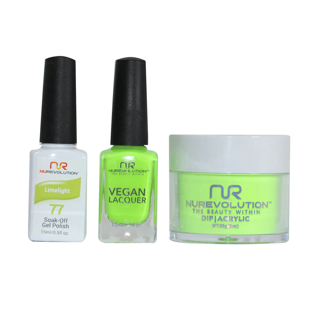 nail polish gutter fix-NuRevolution Trio set 077 Limelight