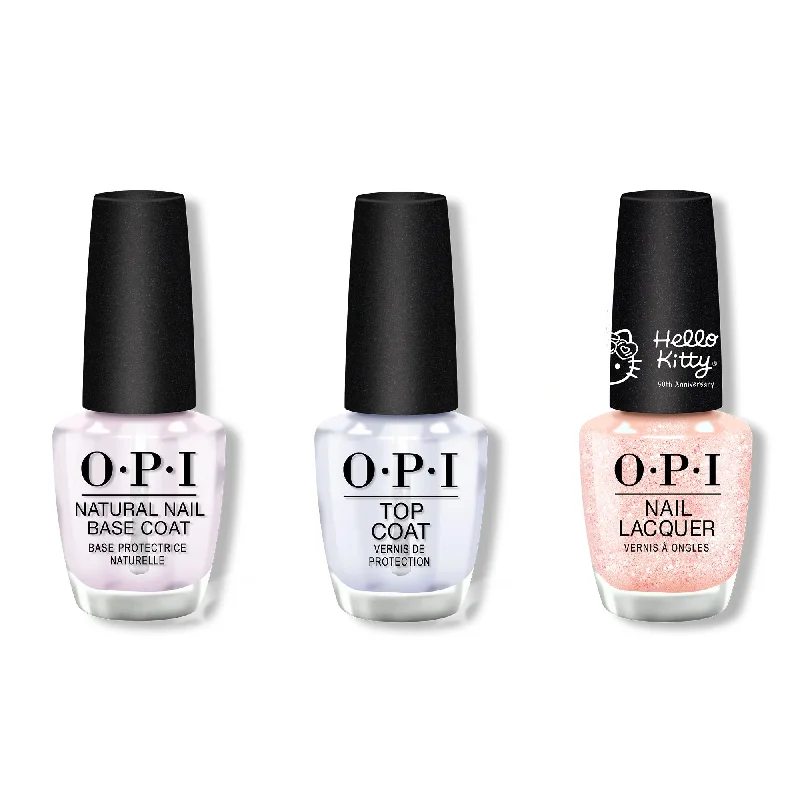 nail polish waterfall mist-OPI - Nail Lacquer Combo - Base, Top & Big Celebration