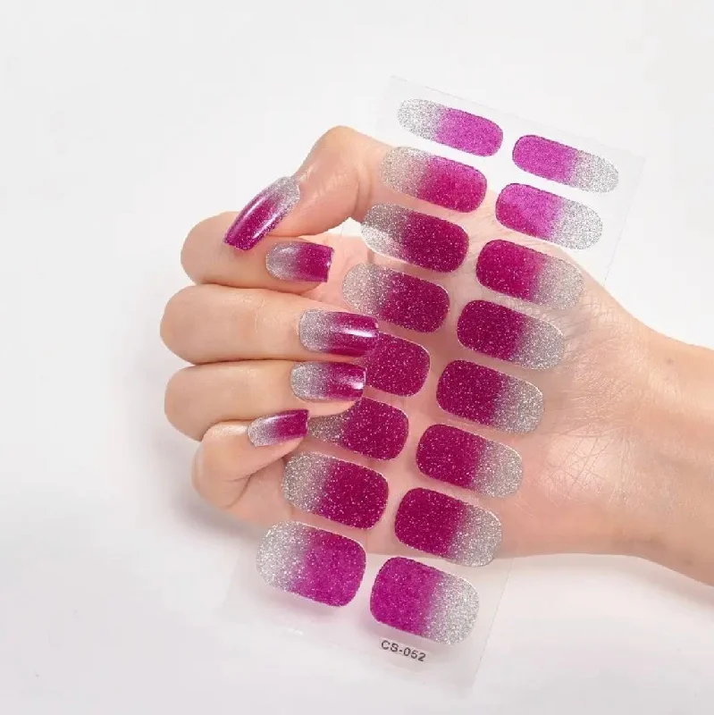 nail repair with group-pick-care kit-Magenta and Silver (gradient)