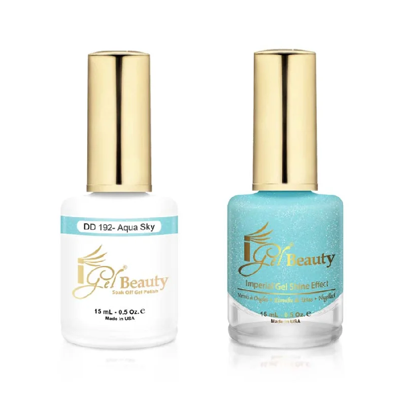 nail polish lagoon glow-iGel DD192 Gel Polish & Lacquer Duo (15ml) Aqua Sky