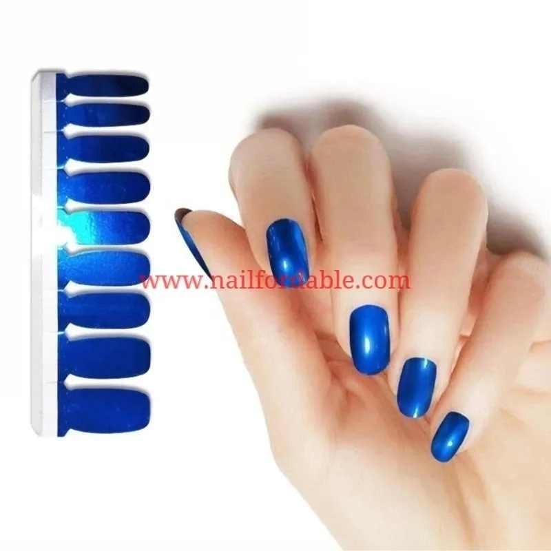 nail repair with shine-rich gel-Blue (Chrome)