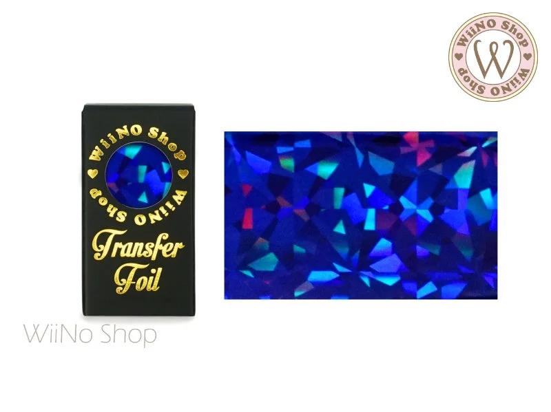 Nail art decoration squad-Royal Blue Holographic Crystal Nail Transfer Foil (HL-C-07)