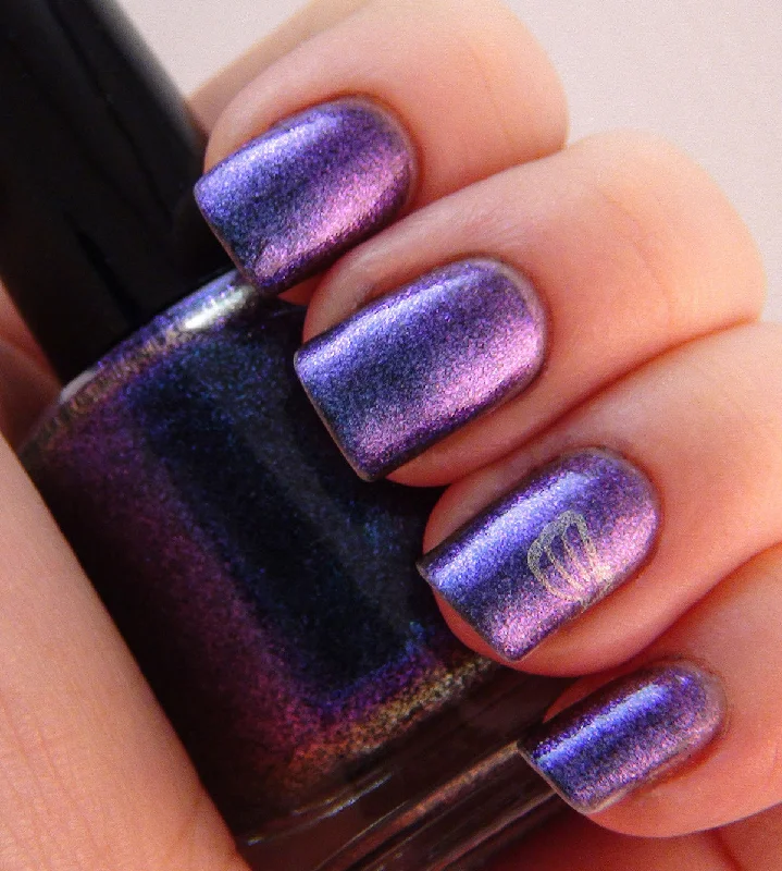 nail polish board shine-Shadow - blue/purple multichrome glass fleck