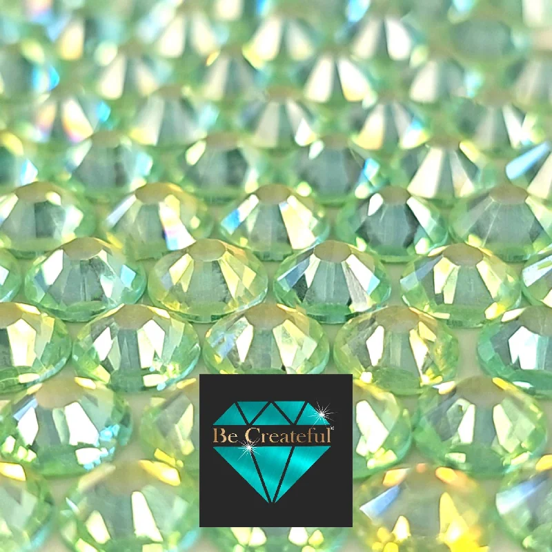 Nail rhinestone kick art-FLATBACK Luminous Opal Green Rhinestones