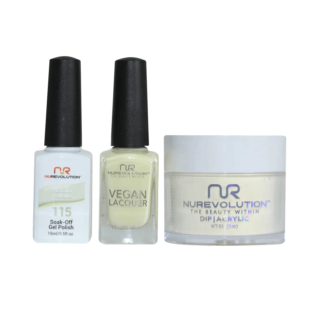 nail polish frost glaze-NuRevolution Trio set 115 Havana Cabana