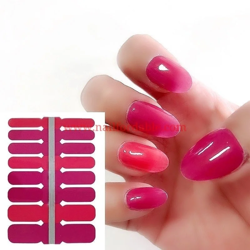 nail repair with extended-care-care-care kit-Magenta and red (Crystal Wraps)