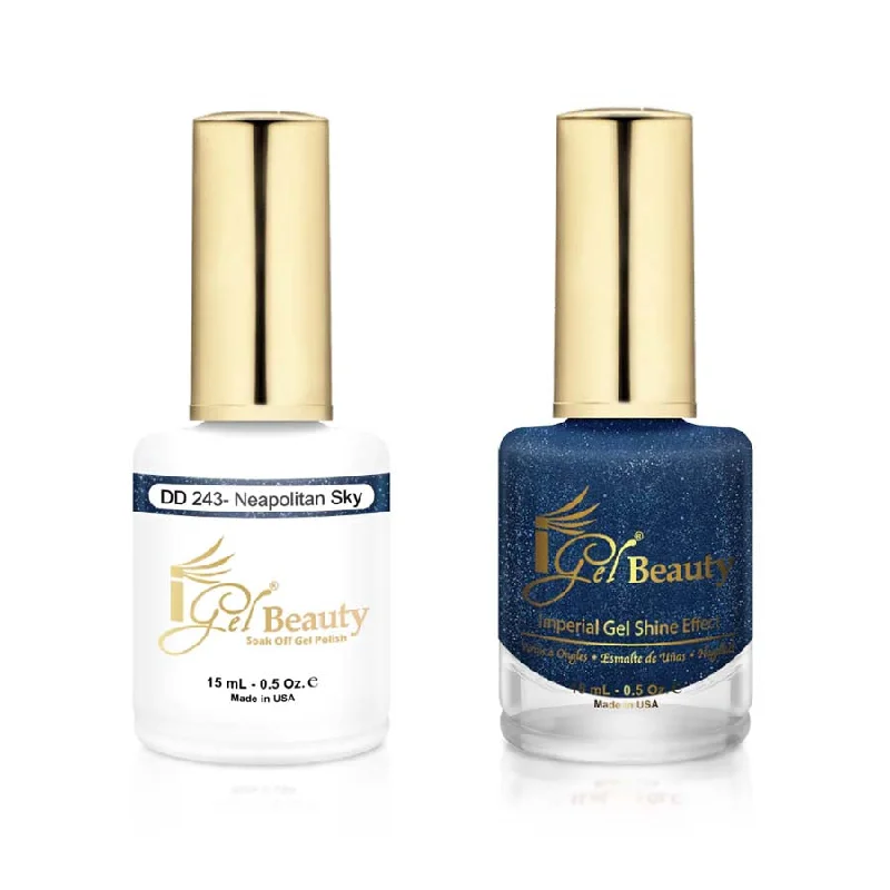 nail polish geyser plume-iGel DD243 Gel Polish & Lacquer Duo (15ml) Neapolitan Sky