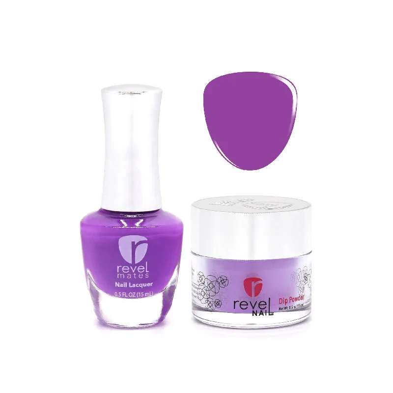 nail repair for nail softness boost-D302 Xena Purple Crème Nail Polish + Dip Powder Set