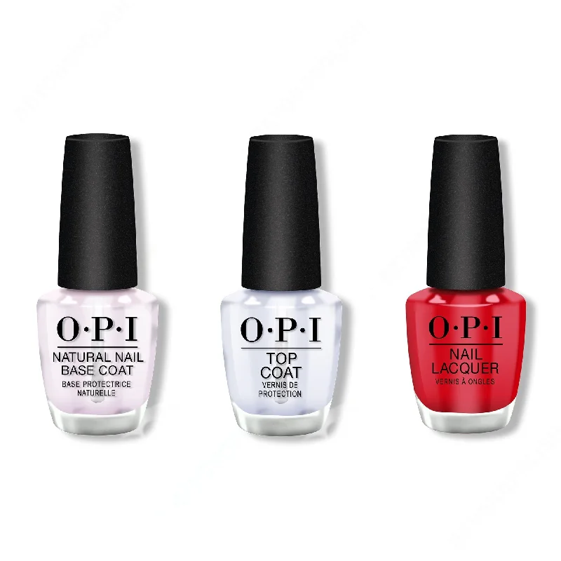 nail polish thunder boom-OPI - Nail Lacquer Combo - Base, Top & Big Apple Red 0.5 oz - #NLN25