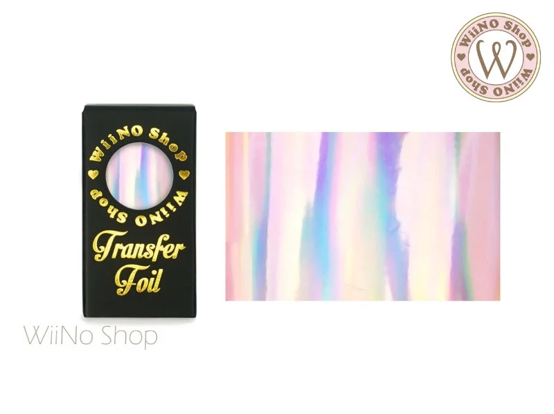 Nail art decoration shortcut-Pink Holographic Nail Transfer Foil (HL-05)