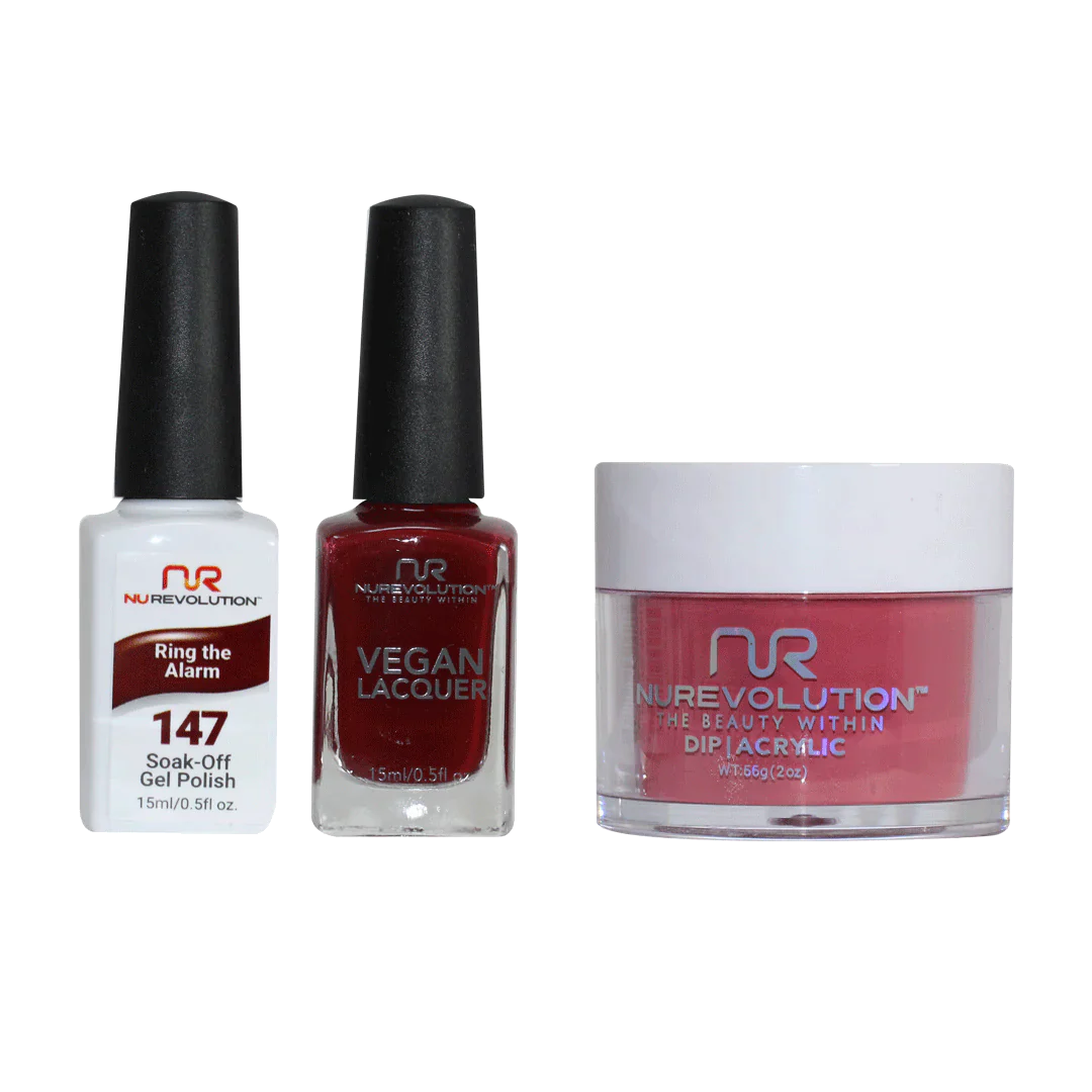 nail polish blind tilt-NuRevolution Trio set 147 Ring The Alarm