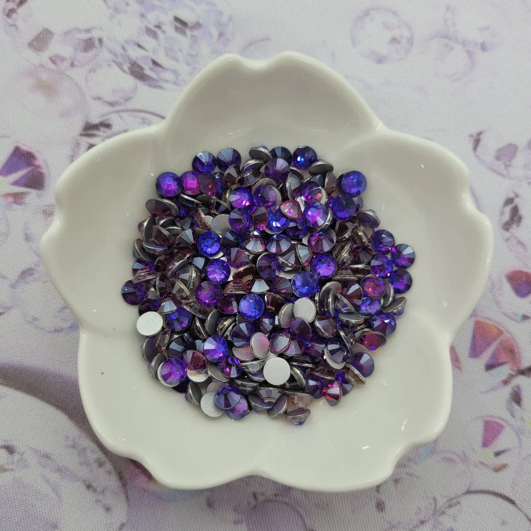 Nail rhinestone knit themes-KiraKira™ Glass Rhinestones - PURPLE MAJESTIC