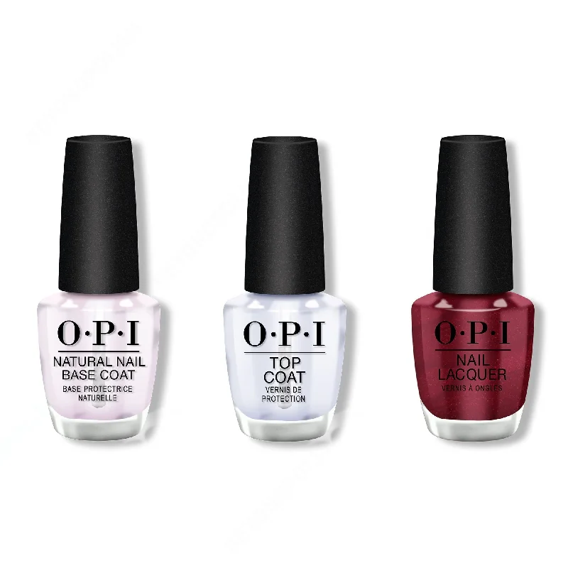 nail polish storm rage-OPI - Nail Lacquer Combo - Base, Top & Bogota Blackberry 0.5 oz - #NLF52