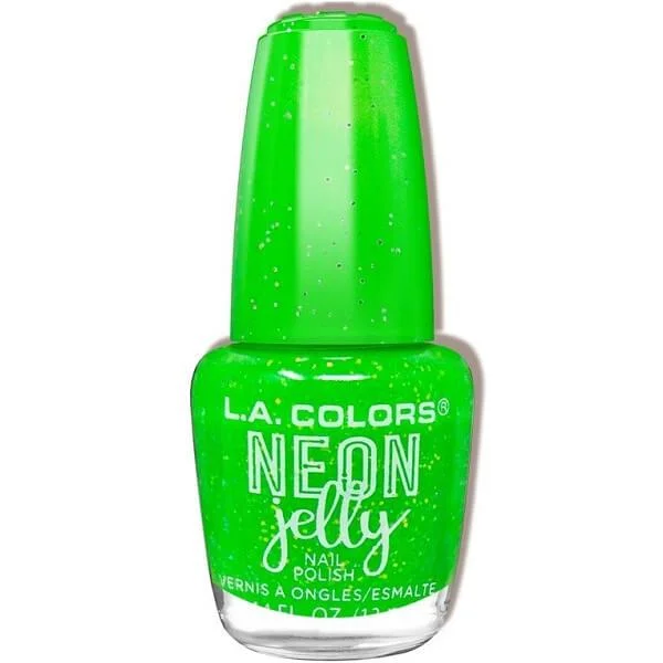 nail polish kelp twist-LA Colors Electric Lime Neon Jelly Polish