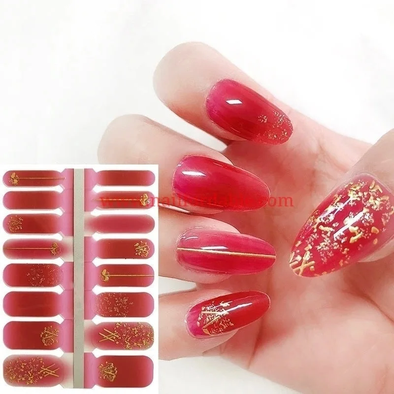 nail repair with top-trend-care kit-Gold splash (Crystal Wraps)