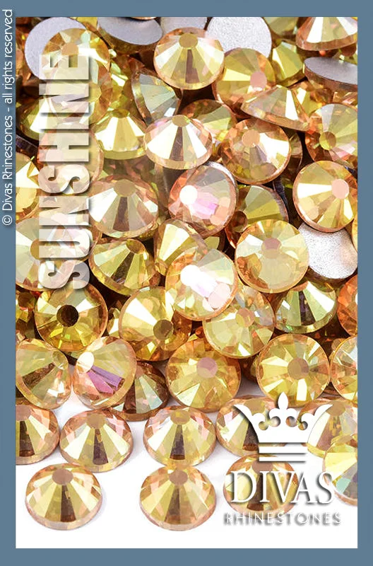 Nail rhinestone rust hues-COATED RHINESTONES - 'Sunshine'