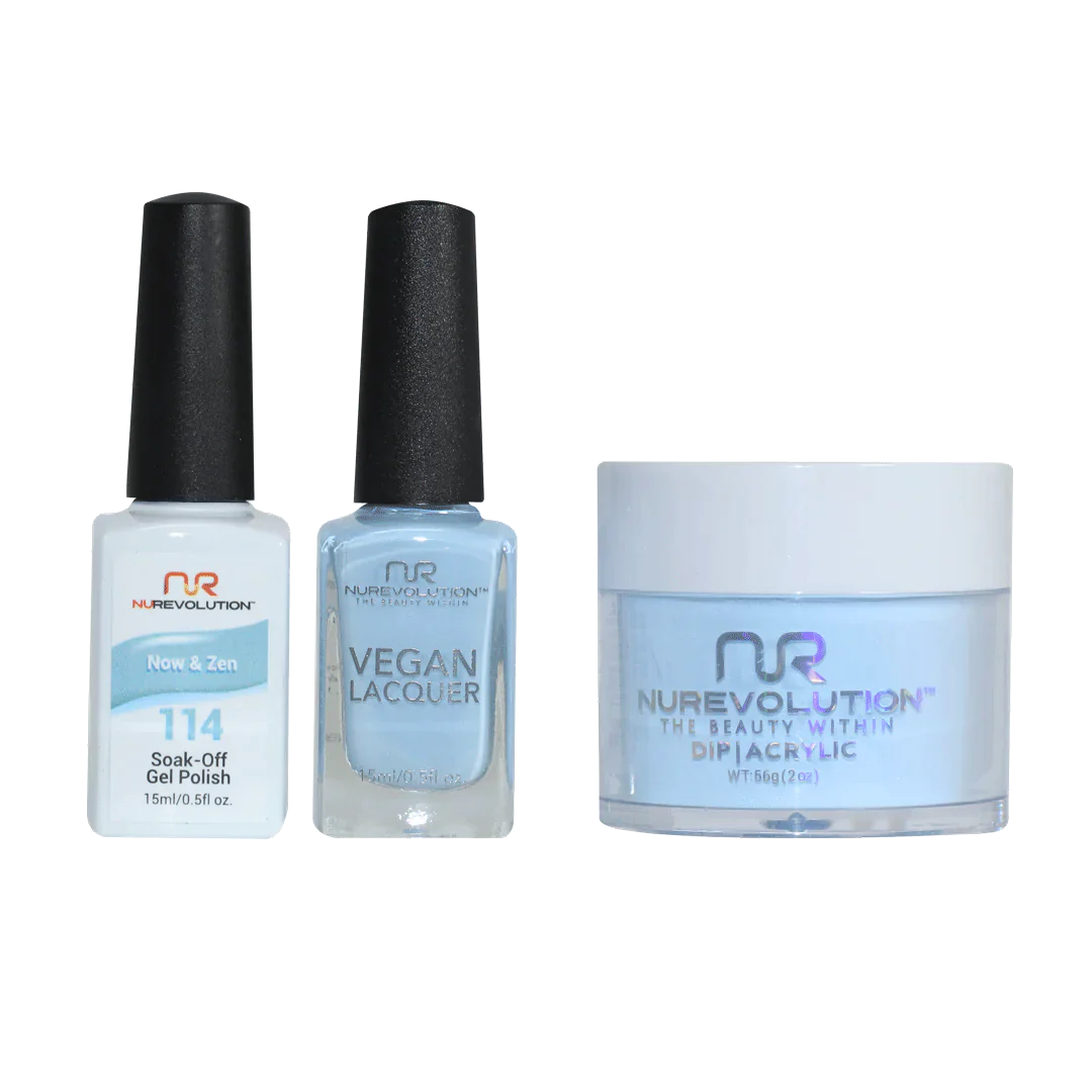 nail polish snow blanket-NuRevolution Trio set 114 Now & Zen