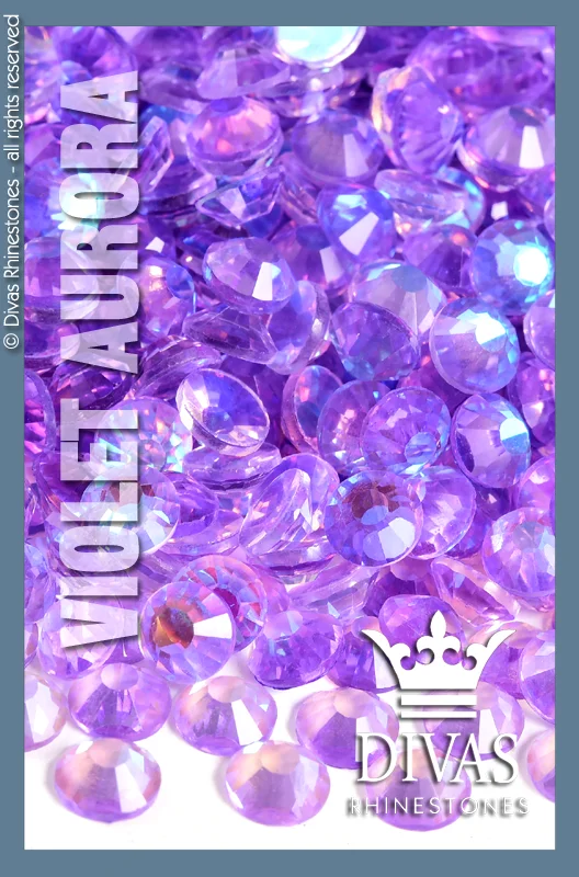 Nail rhinestone lone glow-AURORA RHINESTONES - 'Violet'