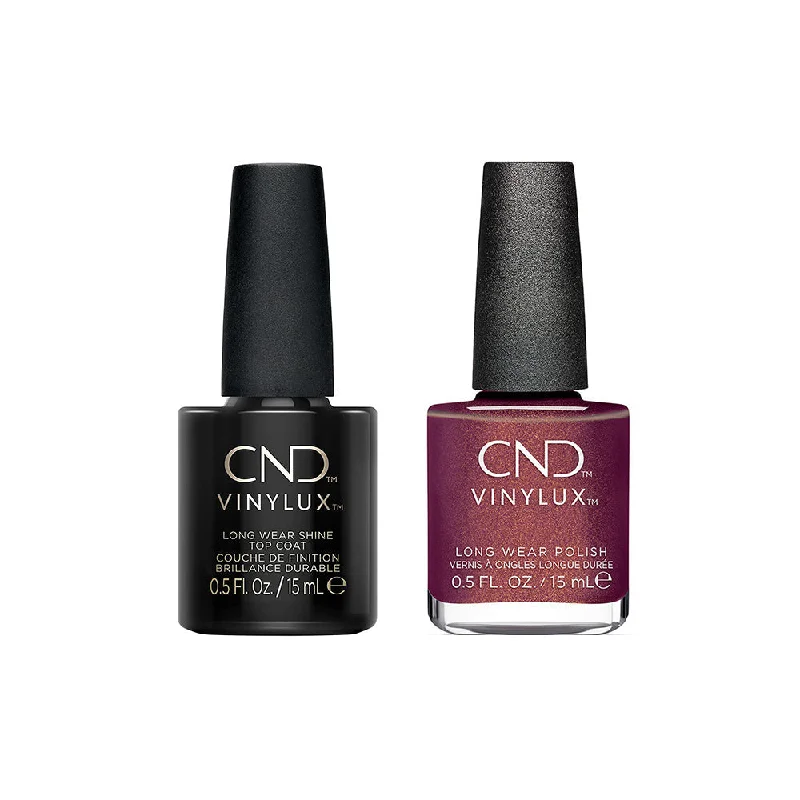 nail polish foam bubble-CND - Vinylux Topcoat & Purplexity 0.5 oz - #474