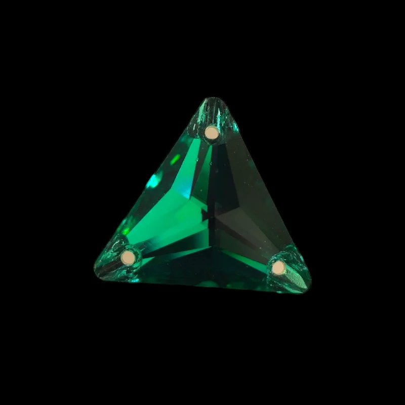 Nail rhinestone spark art-Green Triangle SHAPED Sew On Rhinestones