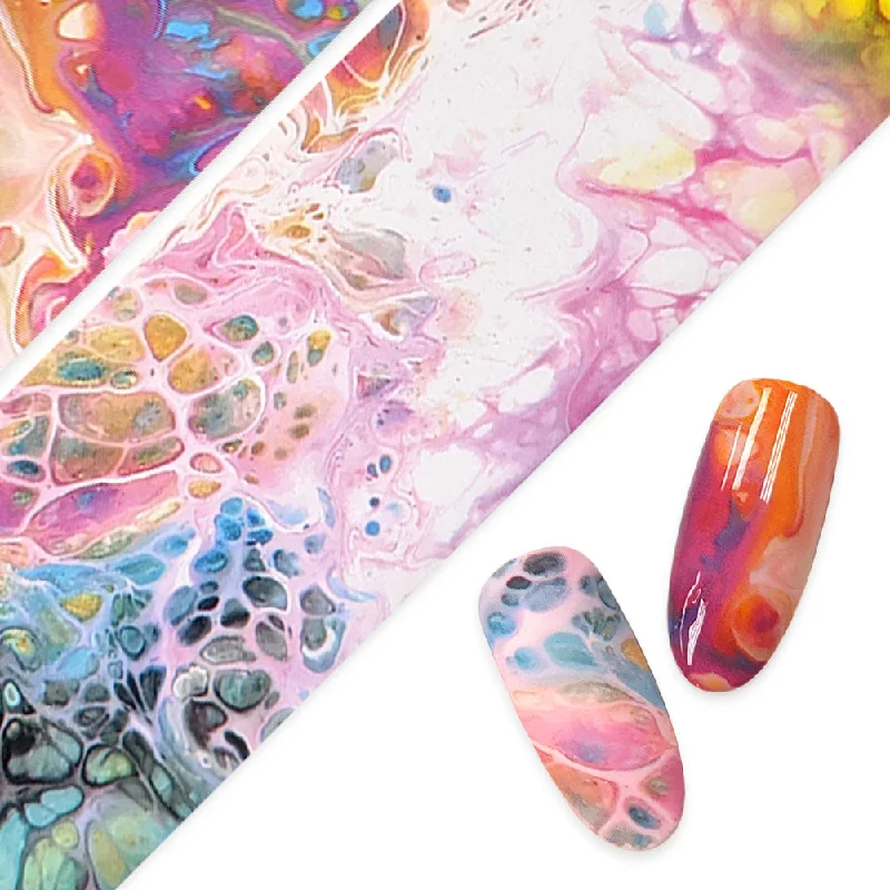 Nail art decoration case-Nail Art Foil Paper / Rainbow Sea Foam