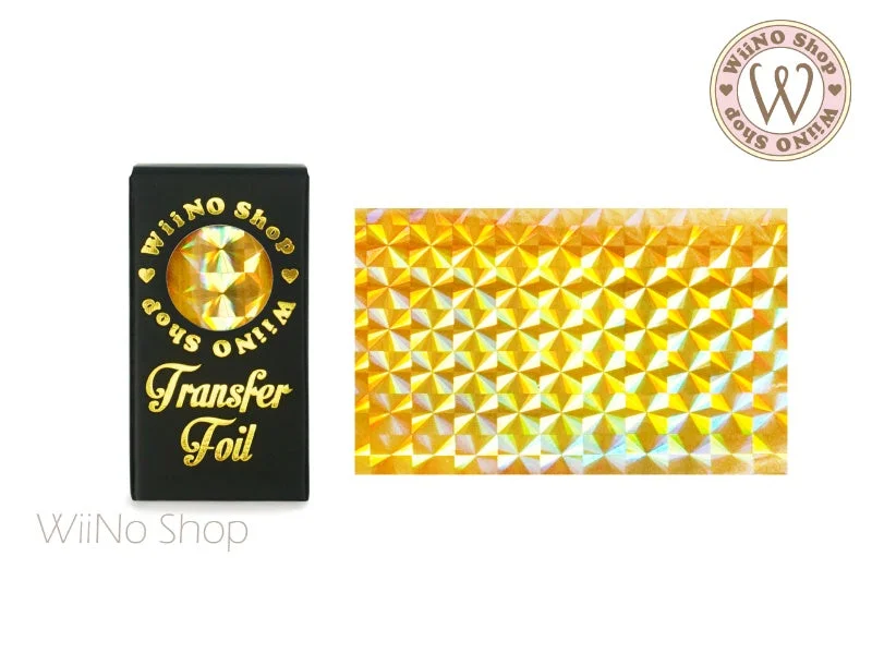 Nail art decoration plush-Gold Holographic Mosaic Nail Transfer Foil (HL-M-01)