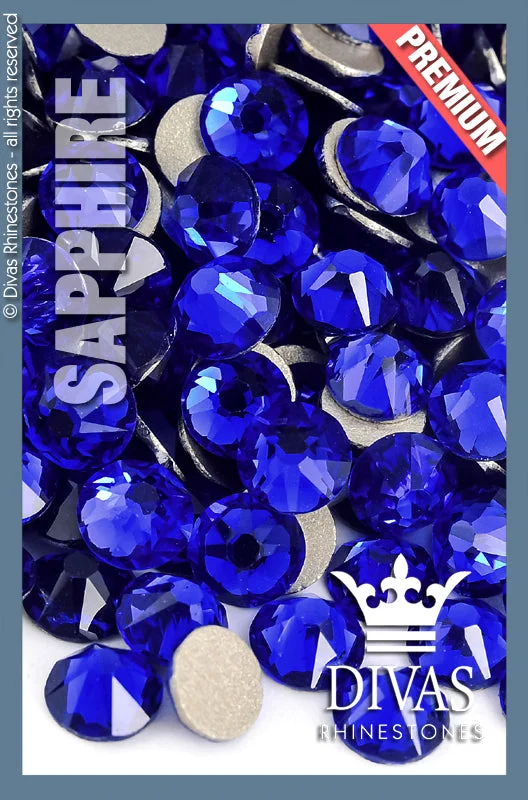 Nail rhinestone lustre seal-DRACONIS -'Sapphire' *Premium Grade*