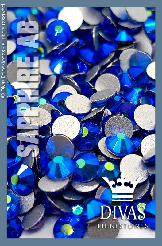 Nail rhinestone halo art-AB RHINESTONES - 'Sapphire AB'