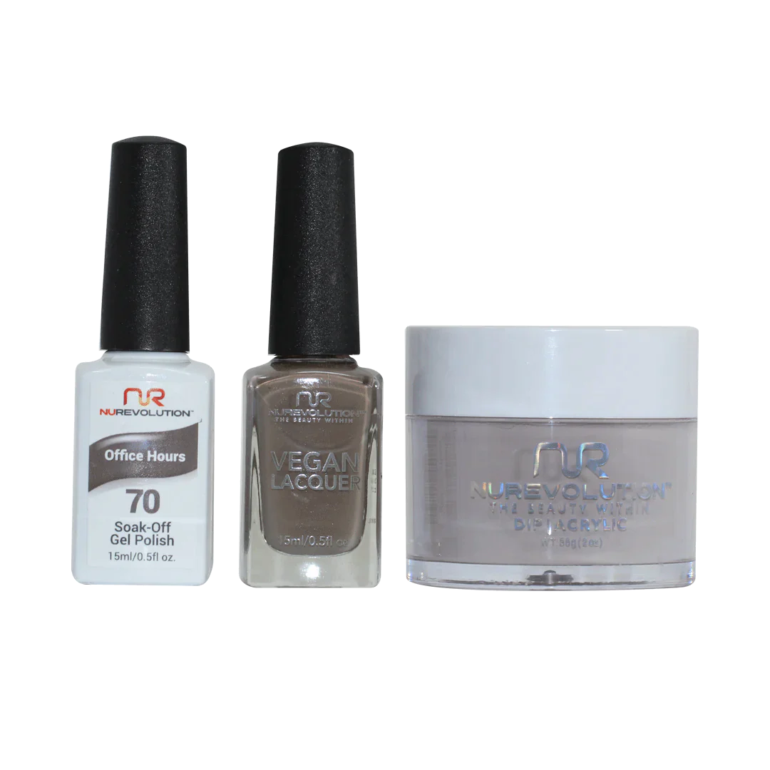 nail polish root dig-NuRevolution Trio set 070 Office Hour