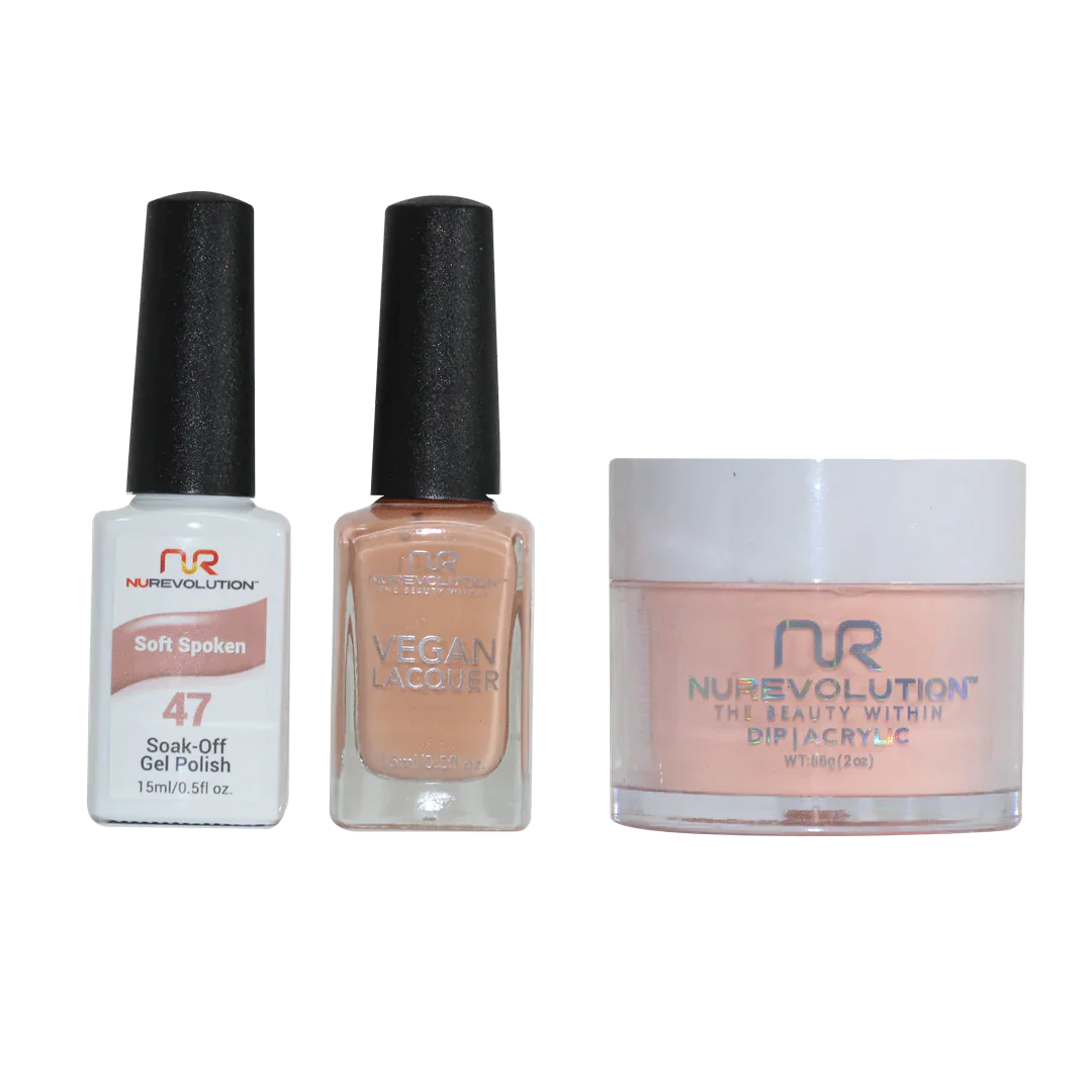 nail polish ditch drain-NuRevolution Trio set 047 Soft Spoken