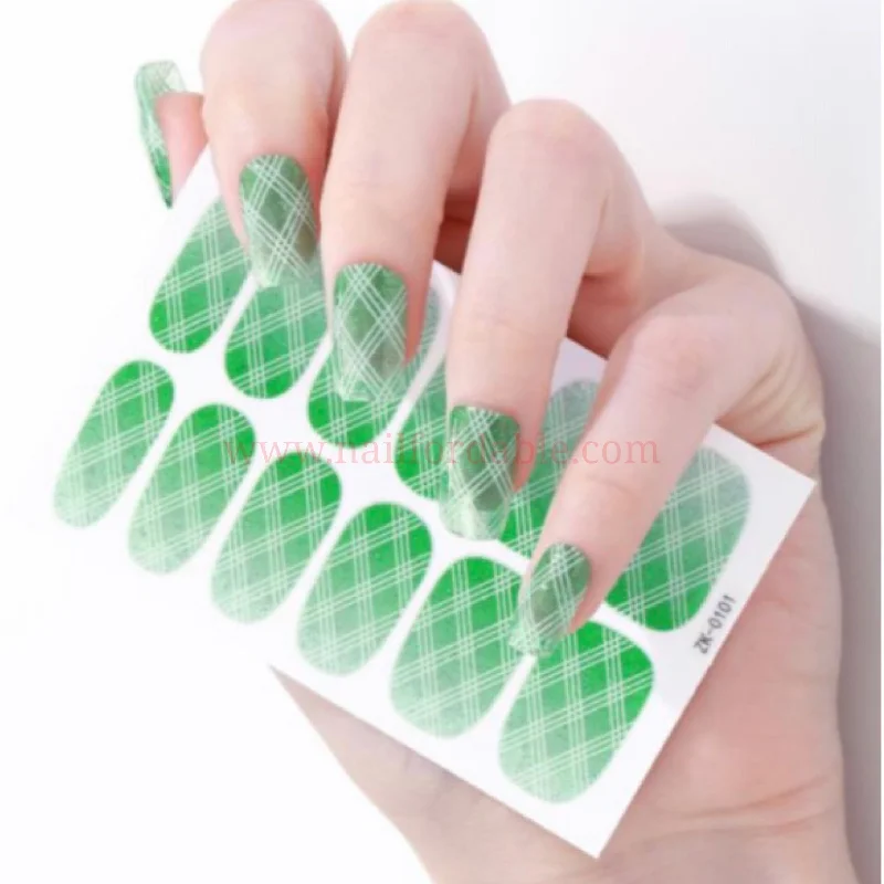 nail repair with extended-care-care kit-Green plaid