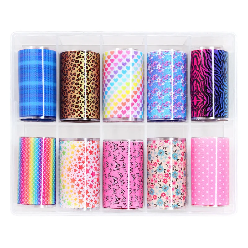 Nail art decoration tide-Nail Art Foil Box / Rainbow Pop