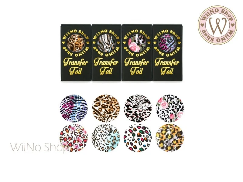 Nail art decoration coiled-Animal Print Transfer Foil Nail Art Decoration Set