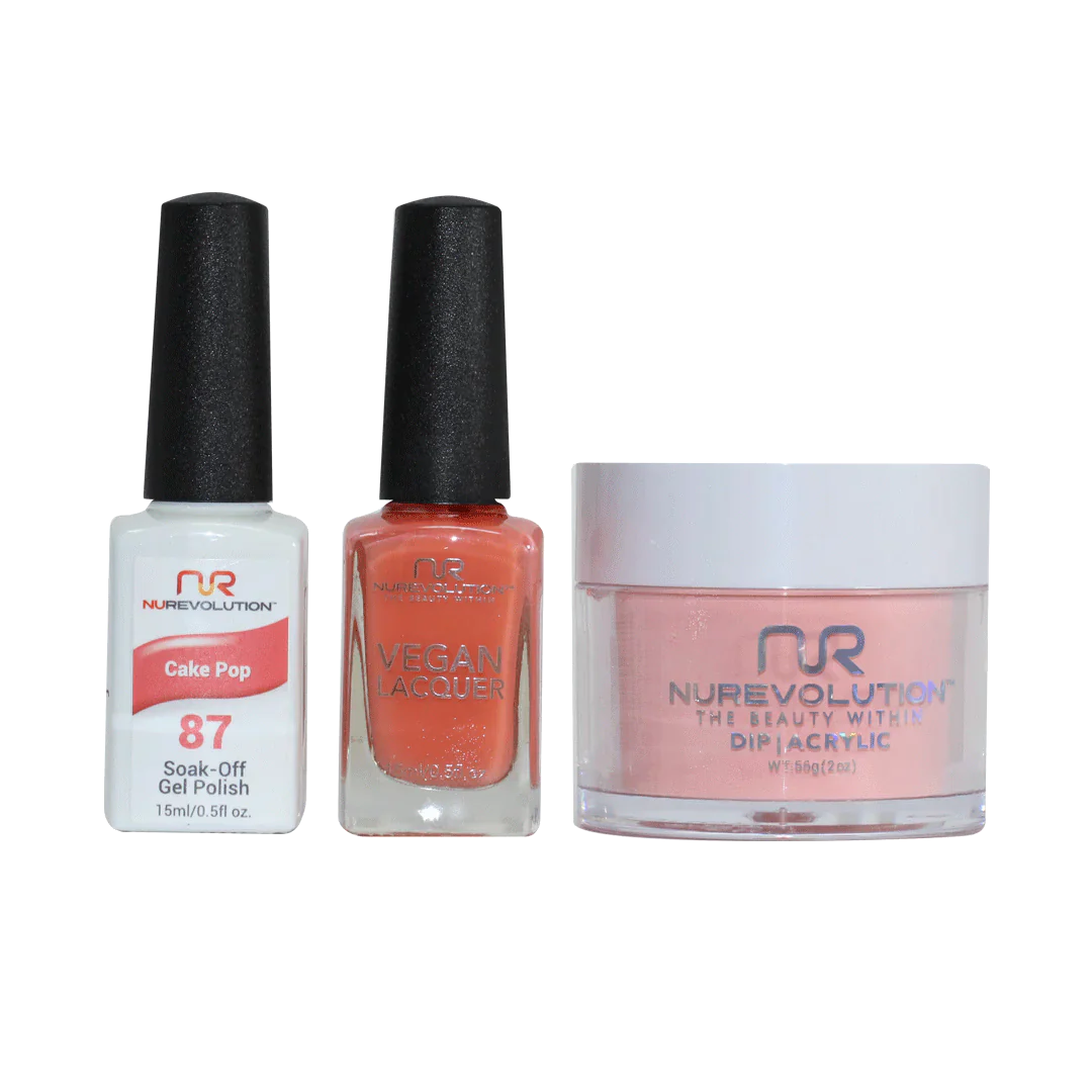 nail polish blaze roar-NuRevolution Trio set 087 Cake Pop