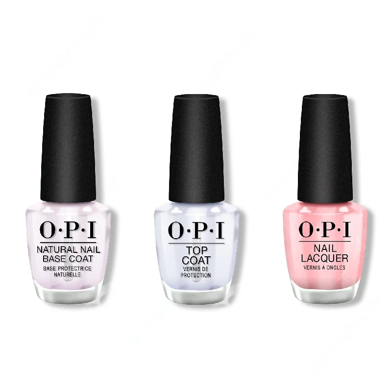 nail polish rain patter-OPI - Nail Lacquer Combo - Base, Top & Princesses Rule! 0.5 oz - #NLR44