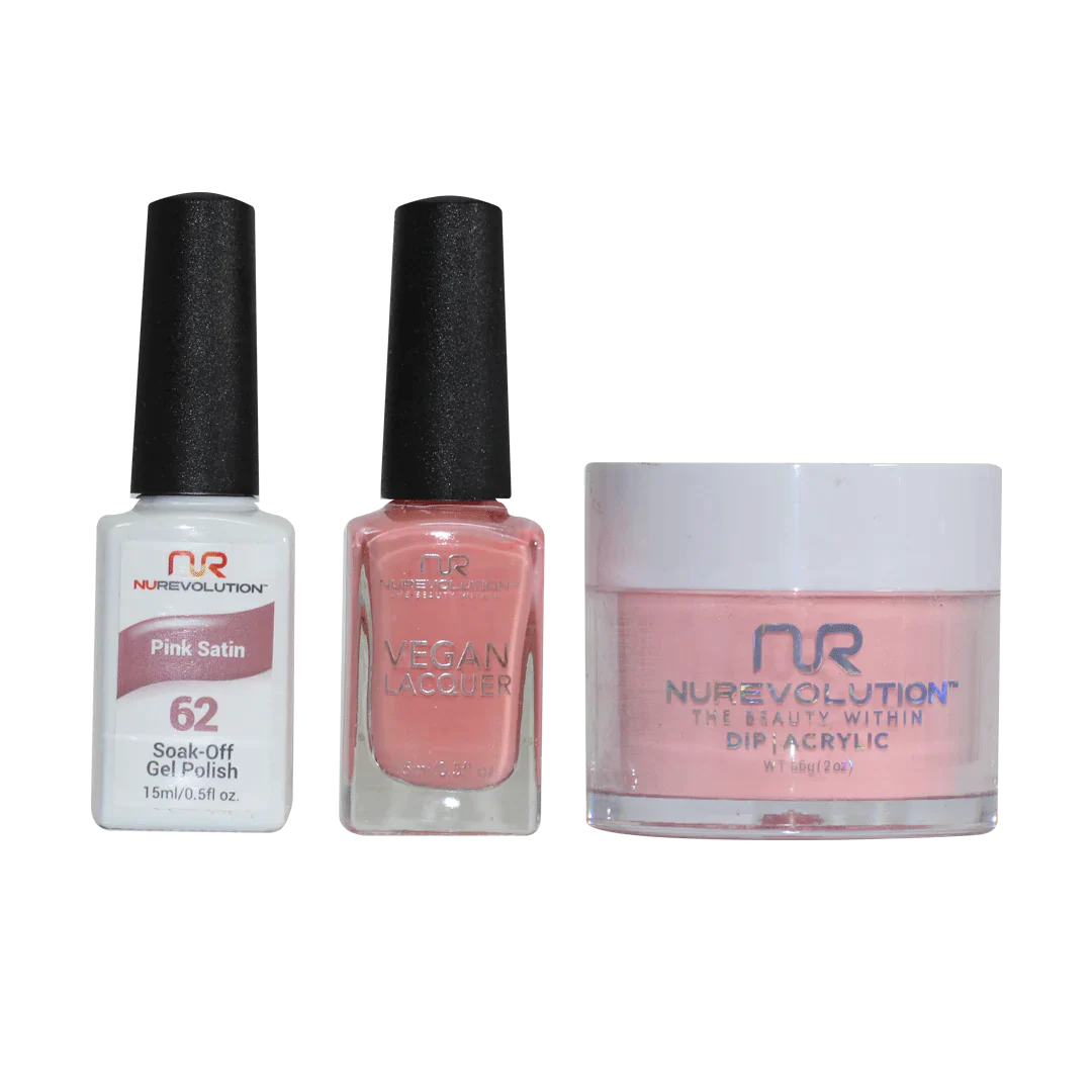 nail polish swing rock-NuRevolution Trio set 062 Pink Satin