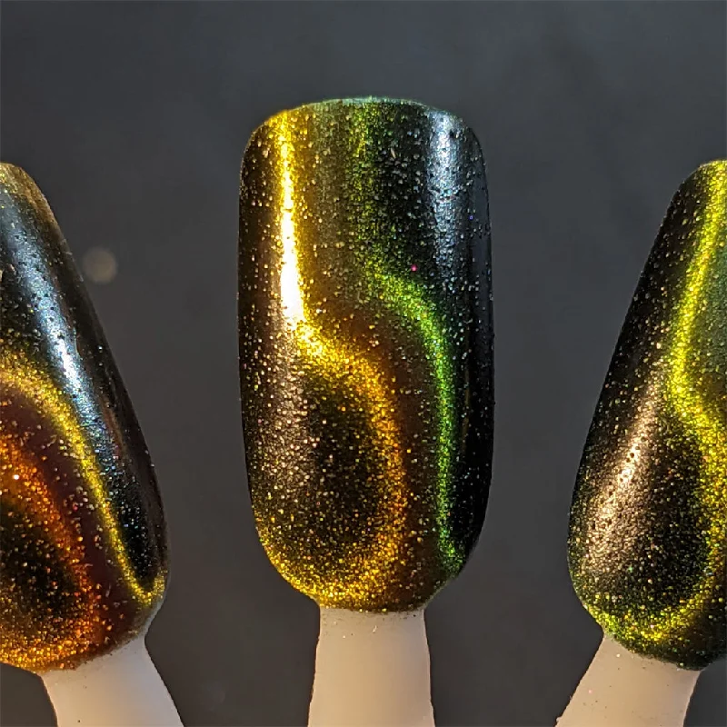 nail polish spire pierce-We Are Star Stuff - Gold Magnetic Multichrome & Reflective Glittter