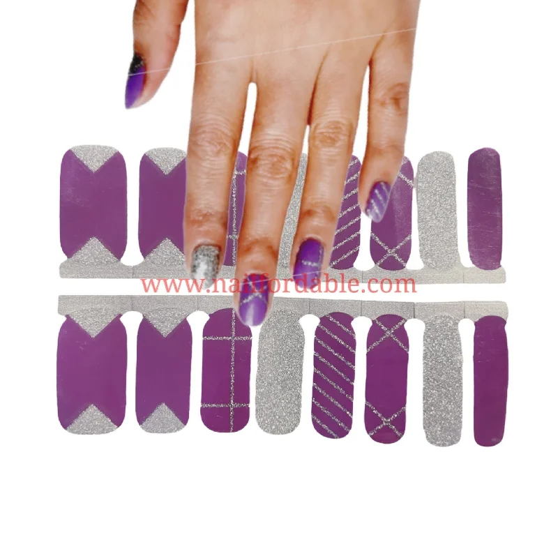 nail repair with glide-on gel-Silver pyramid