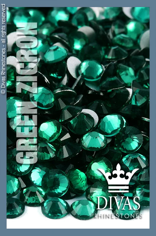 Nail rhinestone thrift offers-CRYSTAL RHINESTONES - 'Green Zircon'