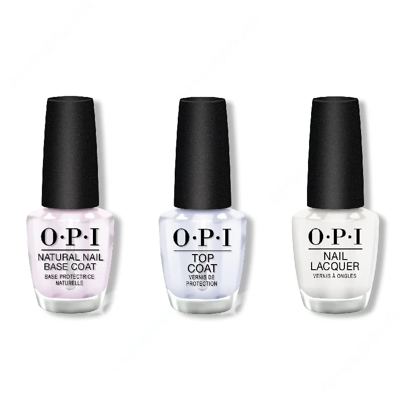 nail polish ice crust-OPI - Nail Lacquer Combo - Base, Top & Kyoto Pearl 0.5 oz - #NLL03